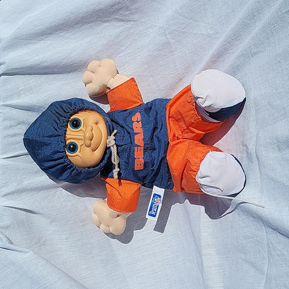 Vintage Chicago Bears Troll Kidz Doll, 11" tall, Da Bears - Picture 1 of 10